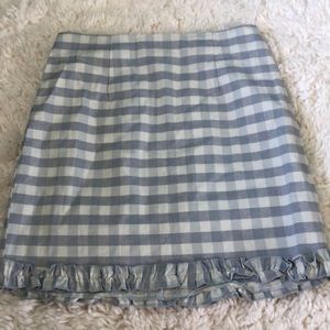 Gingham pencil skirt